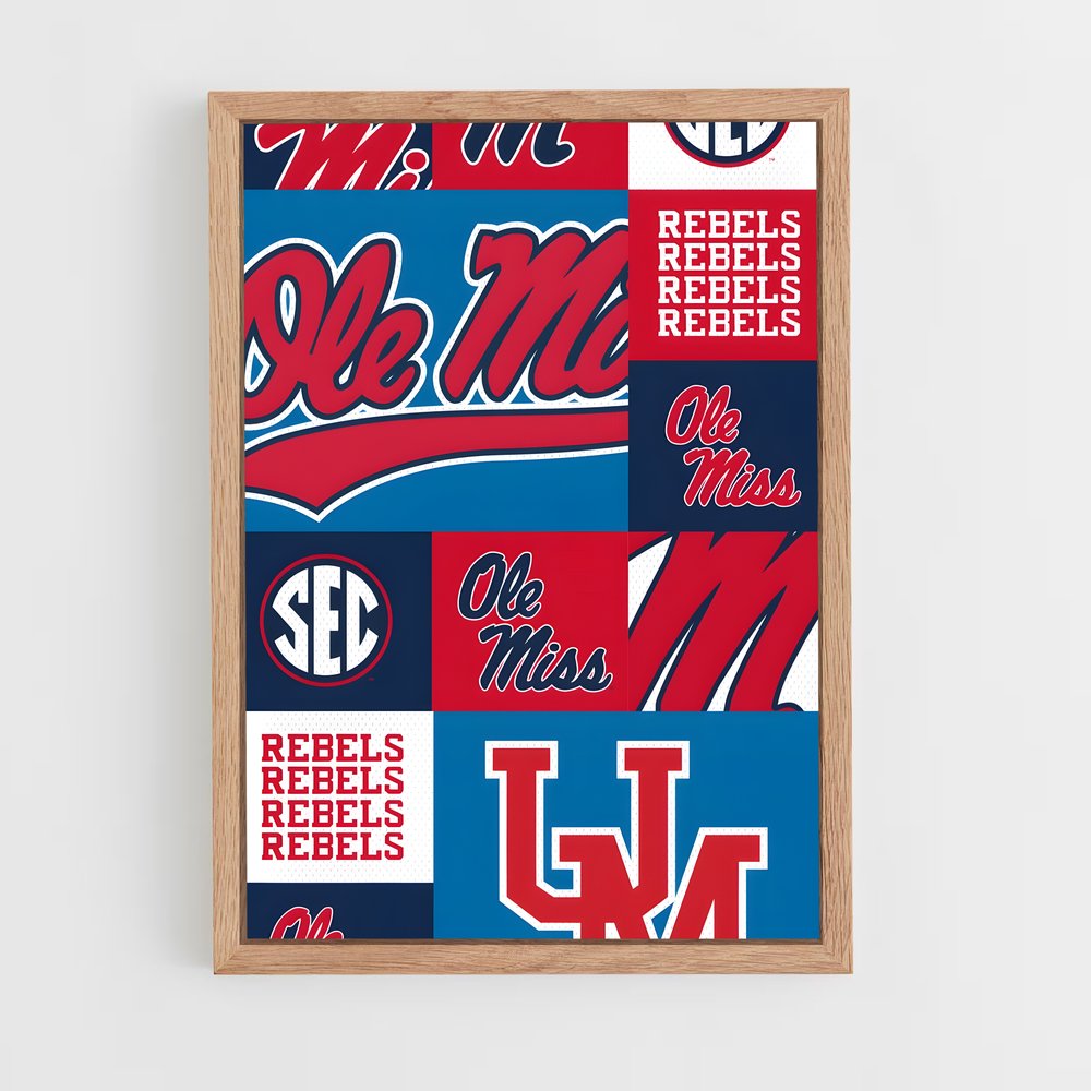 Poster Ole miss Mississippi – affiche Baseball (vue 4)